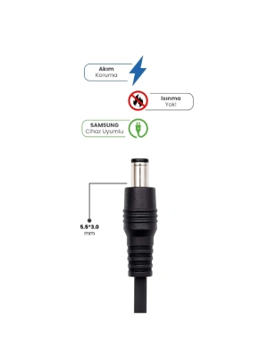 19V 4.74A 5.5 * 3.0mm 90W SAMSUNG İçin Laptop Adaptör