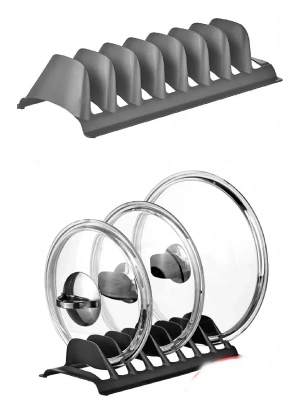 2 Adet 8 Bölmeli Tencere Kapak Rafı - Simple Tabaklık - Kapak Organizeri