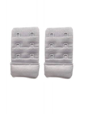 2 Adet Agraf Sütyen Uzatma Kopçası 3 Sıra / 2 Kanca Gri