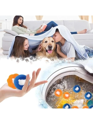 2 Adet Çamaşır Makinesi Ve Evcil Hayvanlar İçin Tüy Toplayıcı Yıkanabilir Sünger Top