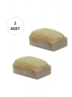 2 Adet Doğal Kabak Lifli Keçi Sütü Sabunu