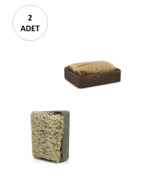 2 Adet Doğal Kabak Lifli Kil Sabunu