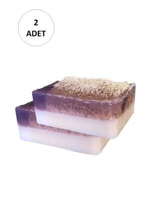 2 Adet Doğal Kabak Lifli Lavanta Sabunu
