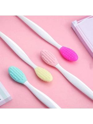 ®  2 Adet Dudak Fırçası Peeling Etkili Gözenek  Siyah Nokta Temizleyici Akne Giderici Çift Yönl