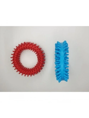 2 Adet Evcil Hayvan Diş Temizleyici Oyuncak - Isırma Çember Seti