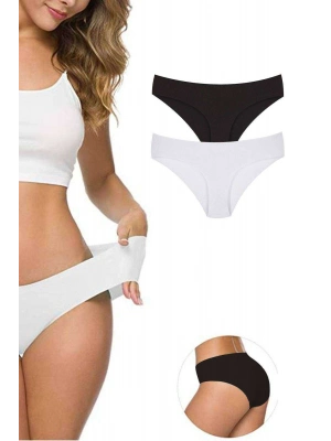 2 Adet Kadın Dikişsiz Lazer Kesim Esnek İz yapmayan Külot S1