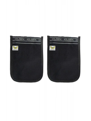 2 Adet Osmanlı Kalın Siyah Banyo Hamam Kesesi 25x17 Cm