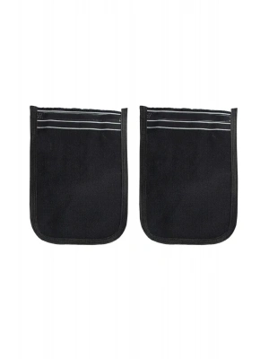 2 Adet Osmanlı Kalın Siyah Banyo Hamam Kesesi 25x17 Cm