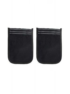 2 Adet Osmanlı Kalın Siyah Banyo Hamam Kesesi 25x17 Cm