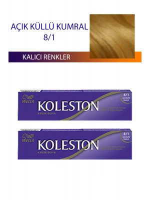 2 Adet Single Tüp Boya Saç Boyası Açık Küllü Kumral 8/1