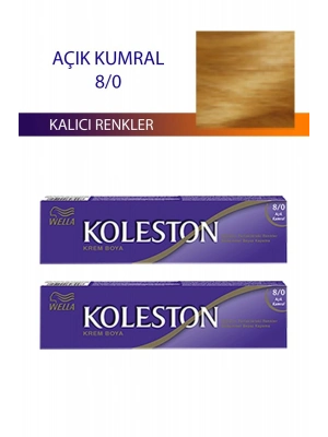 2 Adet Single Tüp Boya Saç Boyası Açık Kumral 8/0