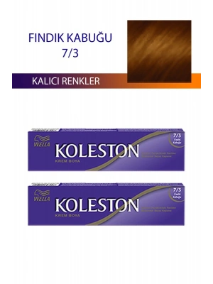 2 Adet Single Tüp Boya Saç Boyası Fındık Kabuğu 7/3