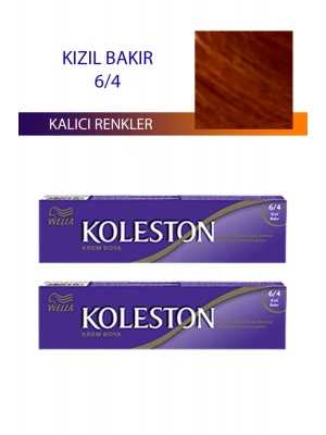 2 Adet Single Tüp Boya Saç Boyası Kızıl Bakır 6/4