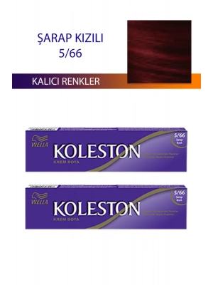 2 Adet Single Tüp Boya Saç Boyası Şarap Kızılı 5/66