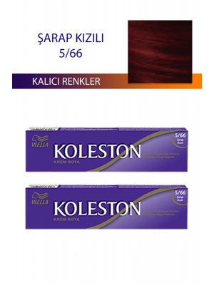 2 Adet Single Tüp Boya Saç Boyası Şarap Kızılı 5/66