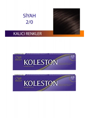 2 Adet Single Tüp Boya Saç Boyası Siyah 2/0