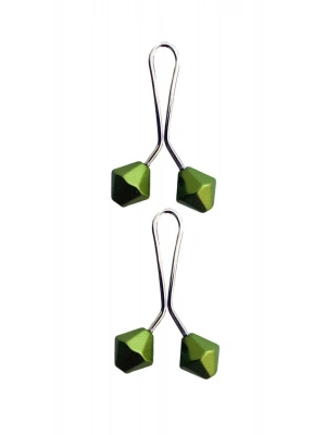 2 Adet Tesettür Eşarp ve Şal Klipsi Yeşil