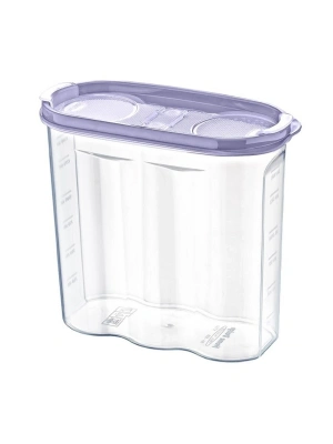 ®  2 Kapaklı Ölçekli Erzak Kuru Gıda Saklama Kutusu Kabı - 1,7 Litre - SA935