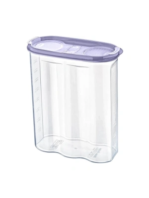 ®  2 Kapaklı Ölçekli Erzak Kuru Gıda Saklama Kutusu Kabı 2,4 Litre-SA940