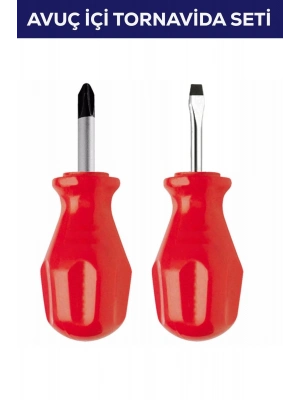 2li Avuç Içi Tornavida Seti Düz Yıldız