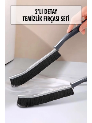 2 Li Çok Amaçlı Temizlik Fırçası & Derz Fırçası & Mutfak Banyo Temizlik Fırçası