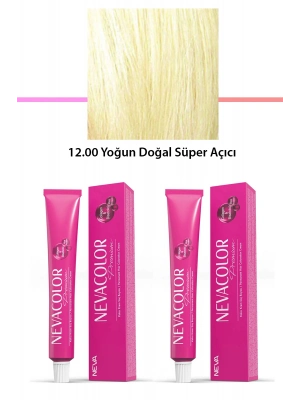 2 li Set Premium 12.00 Yoğun Doğal Süper Açıcı - Kalıcı Krem Saç Boyası 2 X 50 g Tüp