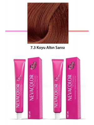 2 li Set Premium 7.3 Koyu Altın Sarısı - Kalıcı Krem Saç Boyası 2 X 50 g Tüp