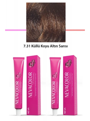 2 li Set Premium 7.31 Küllü Koyu Altın Sarısı - Kalıcı Krem Saç Boyası 2 X 50 g Tüp