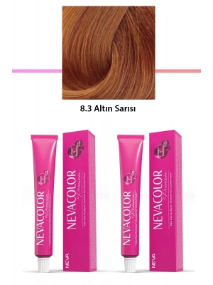 2 li Set Premium 8.3 Altın Sarısı - Kalıcı Krem Saç Boyası 2 X 50 g Tüp