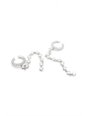 2li Taşlı Kıkırdak Küpe - Gümüş