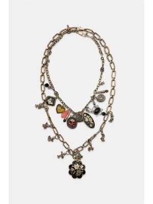 2li Uçlu Kolye Kolye - Altın