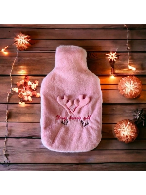 ®  2 Litrelik Geyikli Model Peluş Kılıflı Sıcak Su Torbası