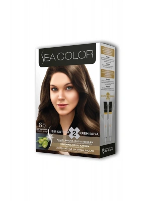 2 Tüp Krem Saç Boyası Seti Koyu Kumral No:6.0