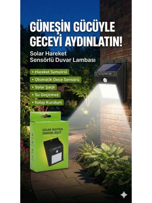 20 Ledli Hareket Sensörlü Dış Mekan Solar Lamba