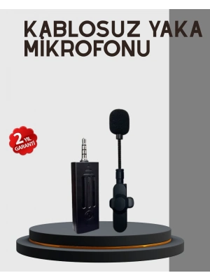20 Metre Menzilli Kablosuz Yaka Mikrofonu Gürültü Engelleyici