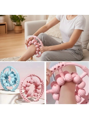 ®  20 Tekerlekli Ayarlanabilir Bacak ve Kol Masaj Aleti – 360° Tam Daire Derin Doku Kas ve Lenfatik Masaj Silindiri