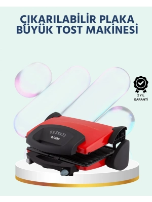2000W Tost ve Izgara Makinesi – Granite/Teflon Plaka Seçenekli
