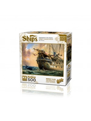 20050 HMS Agamemnon in Atlantic 500 Parça Puzzle - Puzzle