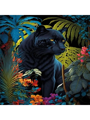 20071 PUZZLE 500 Black Panther With a Tropical