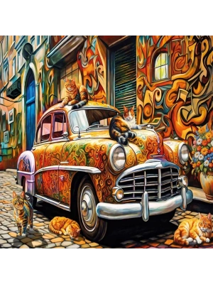 ® 20073 PUZZLE 500 Cats Of The Car