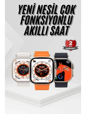 ® 2025 Model Akıllı Saat Kordon Hediyeli Çağrı Cevaplama Uzun Pil Süreli Android İOS Uyumlu