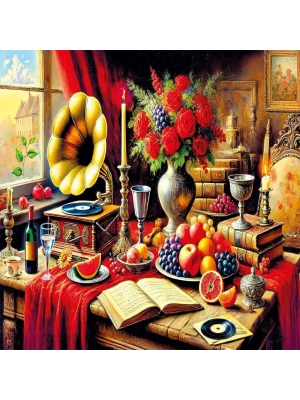 20846 PUZZLE 1000 Silent Melody on a Baroque Table