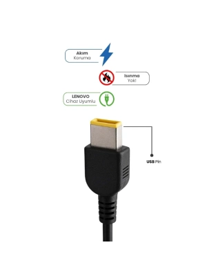 20V 3.25A USB Pin 65 Watt For LENOVO Laptop Adaptör