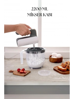 2200 Ml Mikser Kabı Füme & Ölçü Kabı & Saklama Kabı-DNY0025