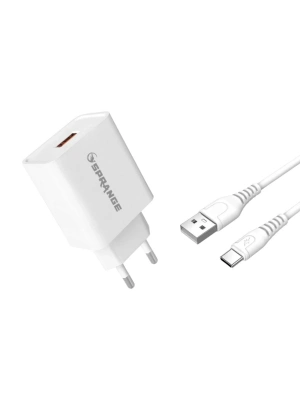 22W USB-A Başlık - Type-C Data Ve Şarj USB Kablosu