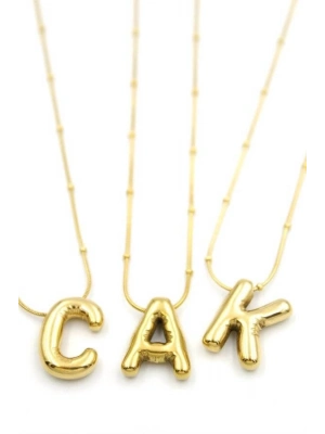 24lü Harf Kolye Seti - Altın