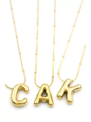 24lü Harf Kolye Seti - Altın