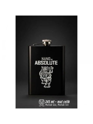 240 ml Mat Siyah Paslanmaz Çelik İçki Matarası 722910