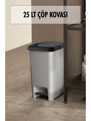 25 Litre Basmalı Çöp Kovası