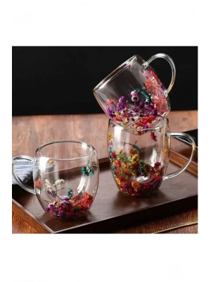 250 Ml Büyük Cidarlı Çiçekli Bardak 1 Adet Royaleks-1385